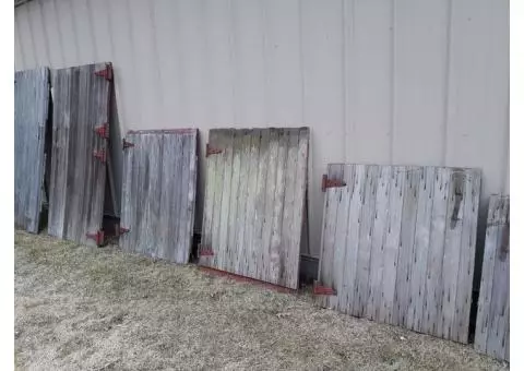 Barn door with hardware